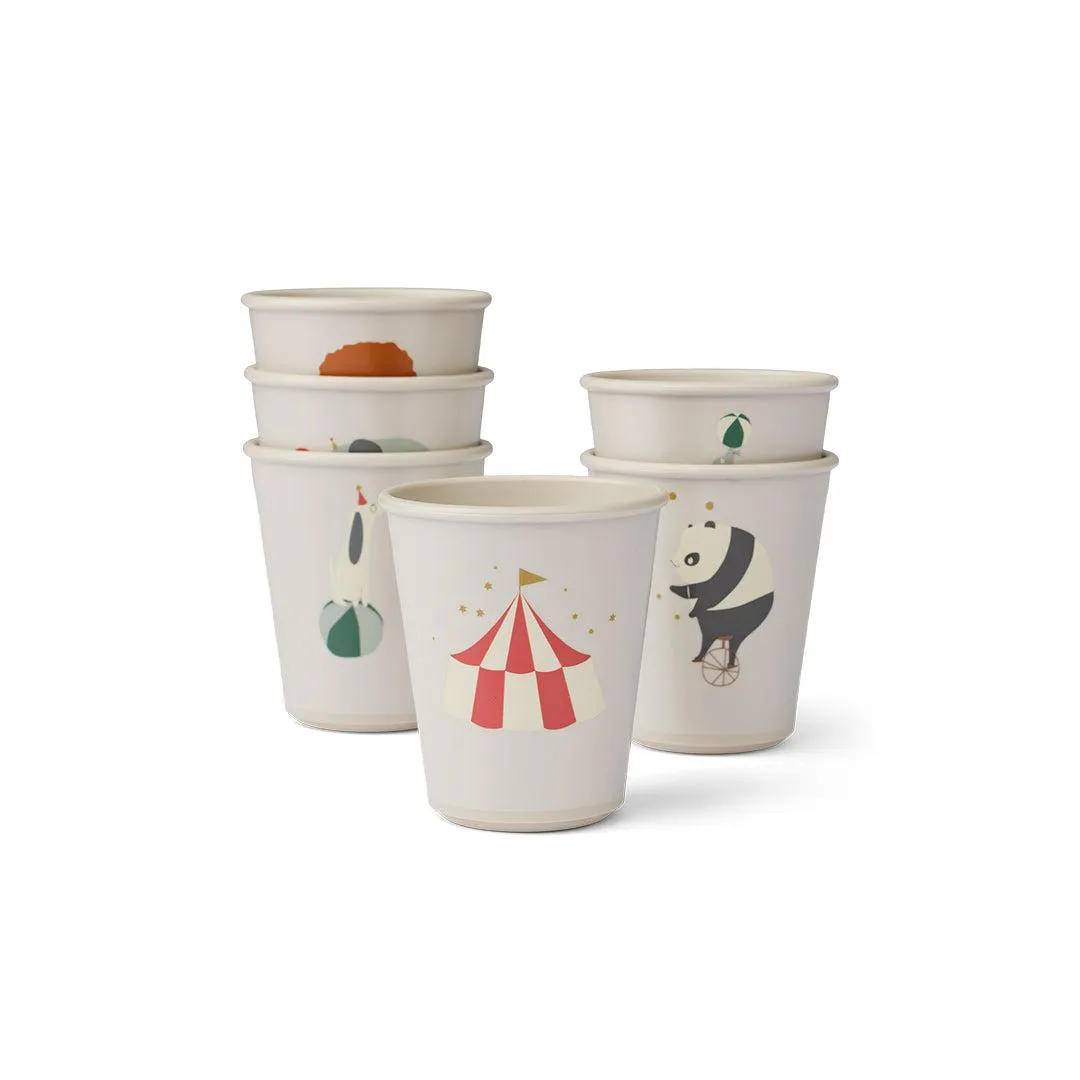 Liewood Lana Cup 6-Pack - Circus / Sandy