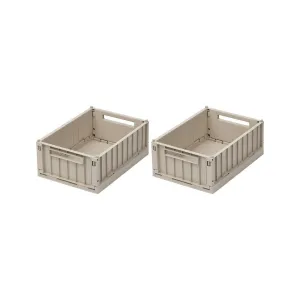 Liewood Weston Storage Boxes - Sandy - Small - 2 Pack
