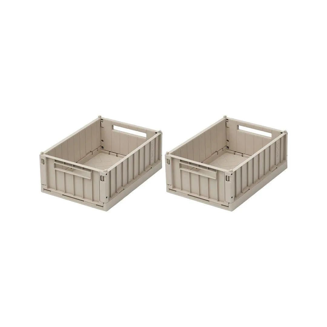 Liewood Weston Storage Boxes - Sandy - Small - 2 Pack