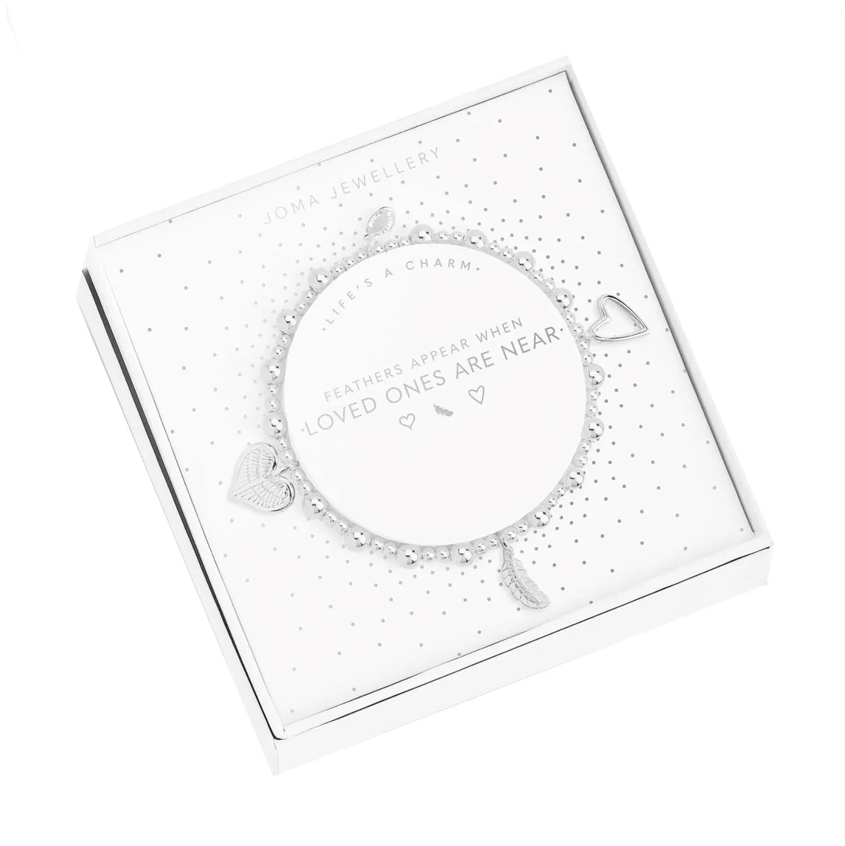 Life's A Charm 'Feathers Appear When Loved Ones Are Near' Bracelet | Silver Plated