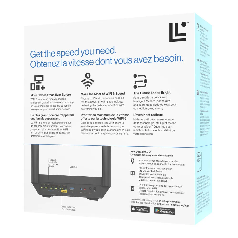 Linksys Hydra Pro 6 DualBand WiFi 6 Mesh Router AX5400