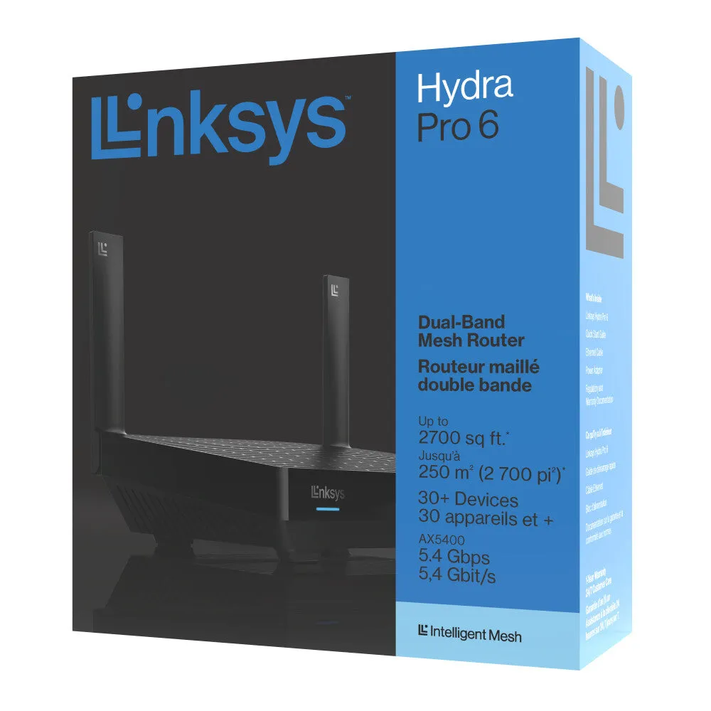 Linksys Hydra Pro 6 DualBand WiFi 6 Mesh Router AX5400