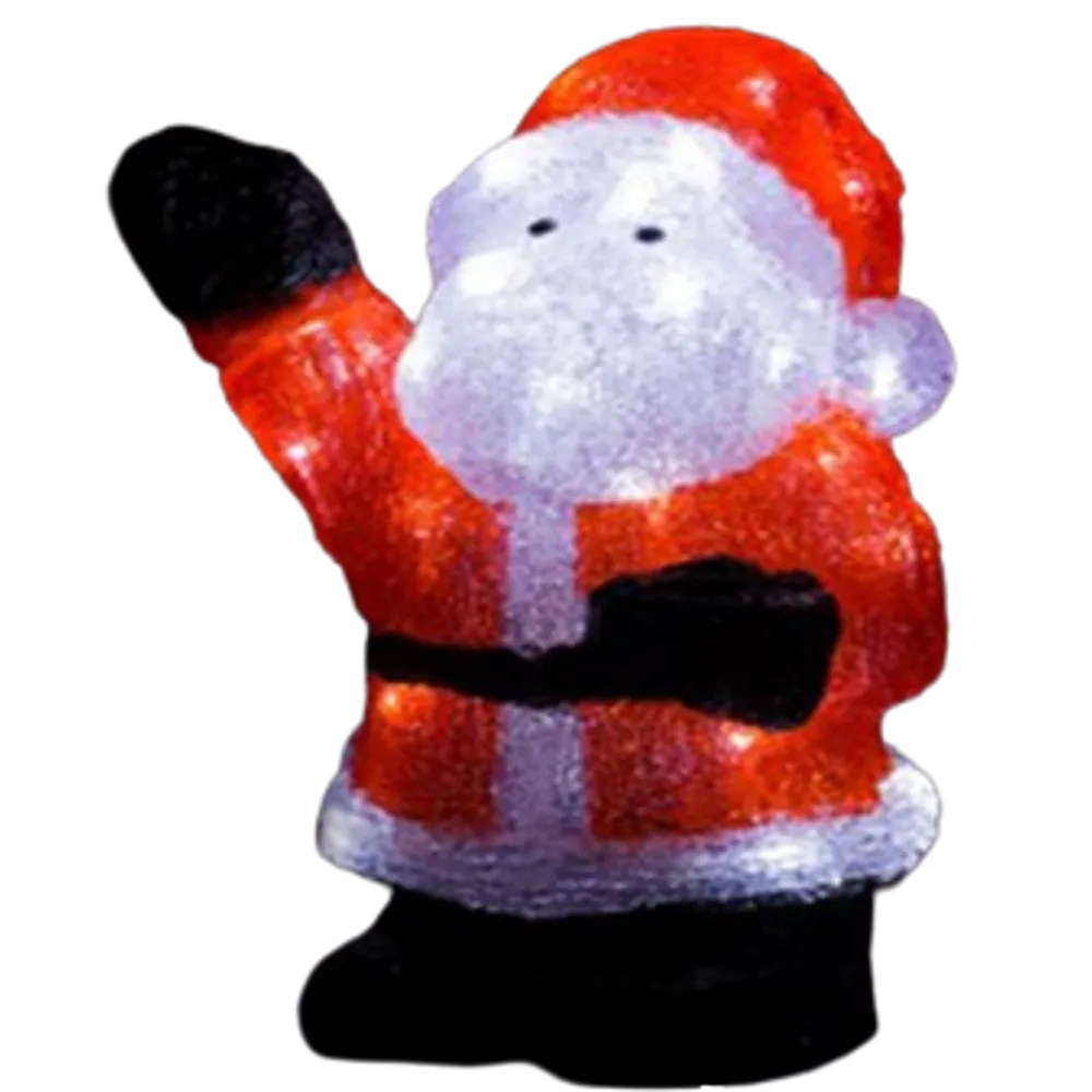 Loftek Acrylic Santa Claus with Light 15 X 16.5 x 34.5 cm