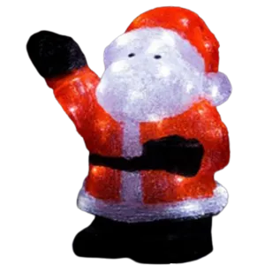 Loftek Acrylic Santa Claus with Light 15 X 16.5 x 34.5 cm