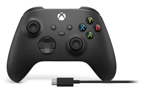 Microsoft Xbox Wireless Controller   USB-C Cable Black Gamepad Analogue / Digital PC, Xbox One, Xbox One S, Xbox One X, Xbox Series S, Xbox Series X