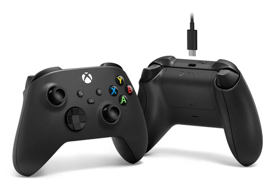 Microsoft Xbox Wireless Controller   USB-C Cable Black Gamepad Analogue / Digital PC, Xbox One, Xbox One S, Xbox One X, Xbox Series S, Xbox Series X