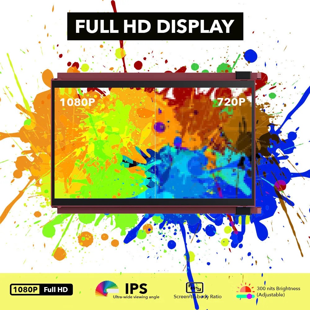 Mobile Pixels DUEX Max computer monitor 35.8 cm (14.1") 1920 x 1080 pixels Full HD LCD Red