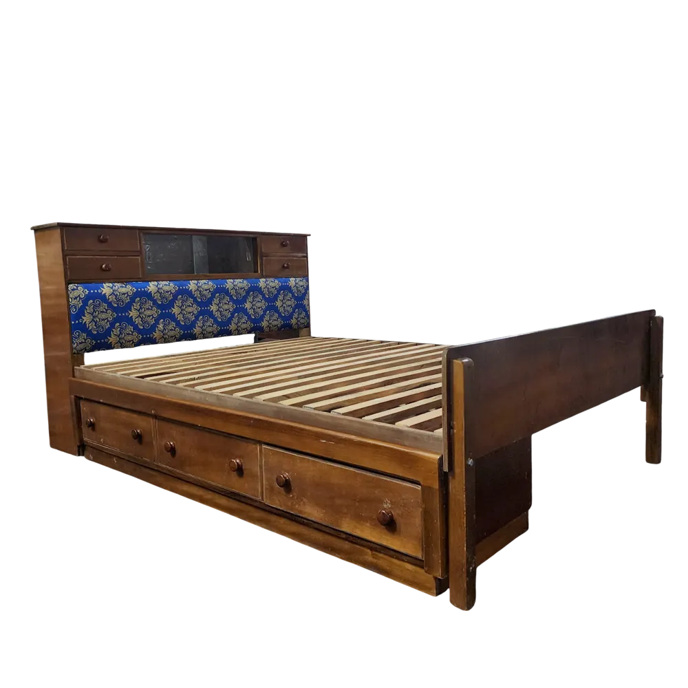 Modern Double Bookcase Bed L1397 x W279 x H991mm