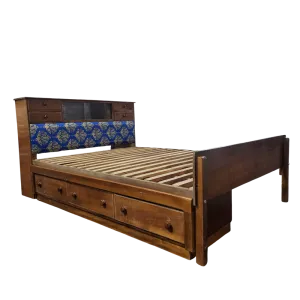 Modern Double Bookcase Bed L1397 x W279 x H991mm