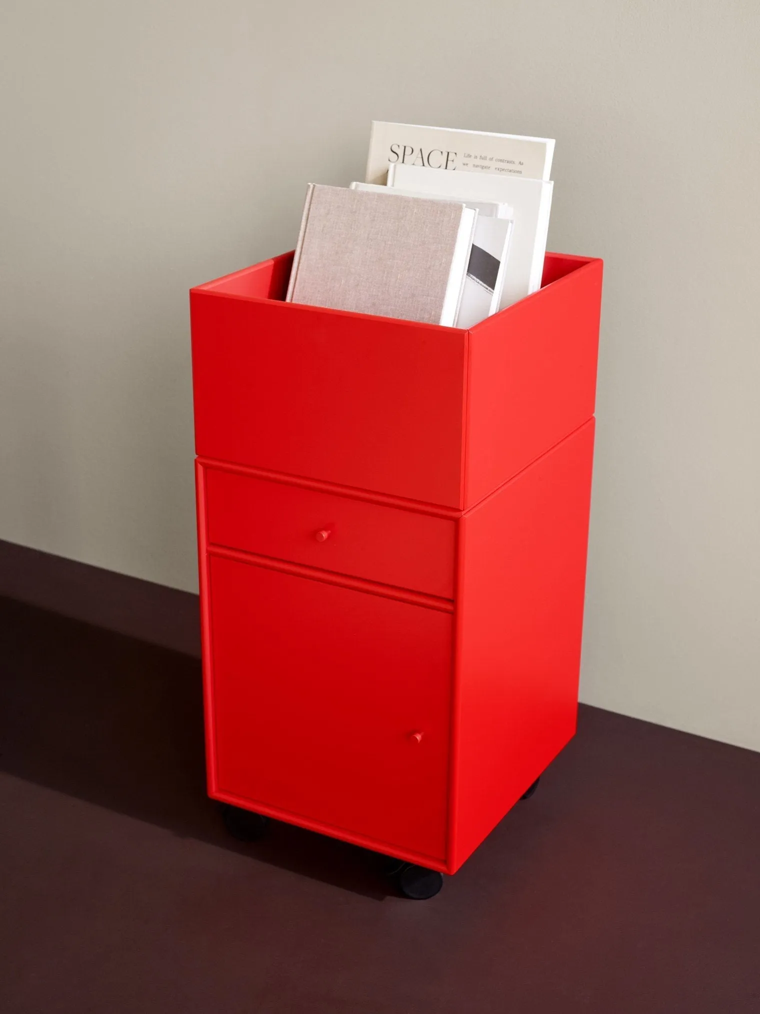 Montana Runner Office Unit On Castors, Pine Green