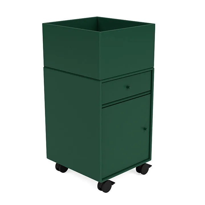 Montana Runner Office Unit On Castors, Pine Green