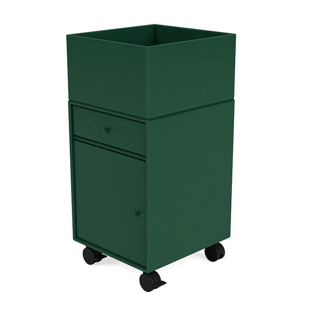 Montana Runner Office Unit On Castors, Pine Green