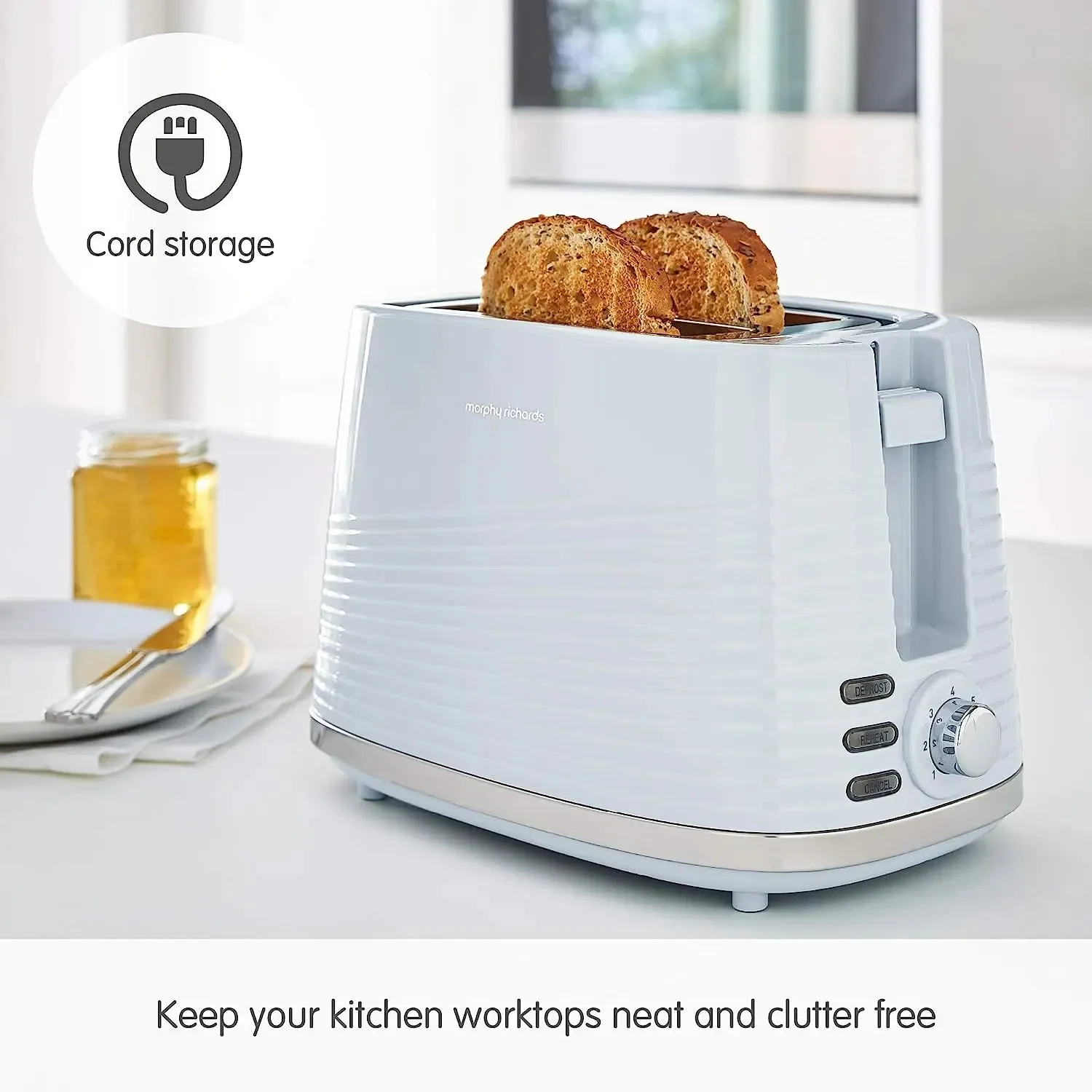 Morphy Richards 220030ARG Dune 2 Slice Toaster - Cornflower Blue