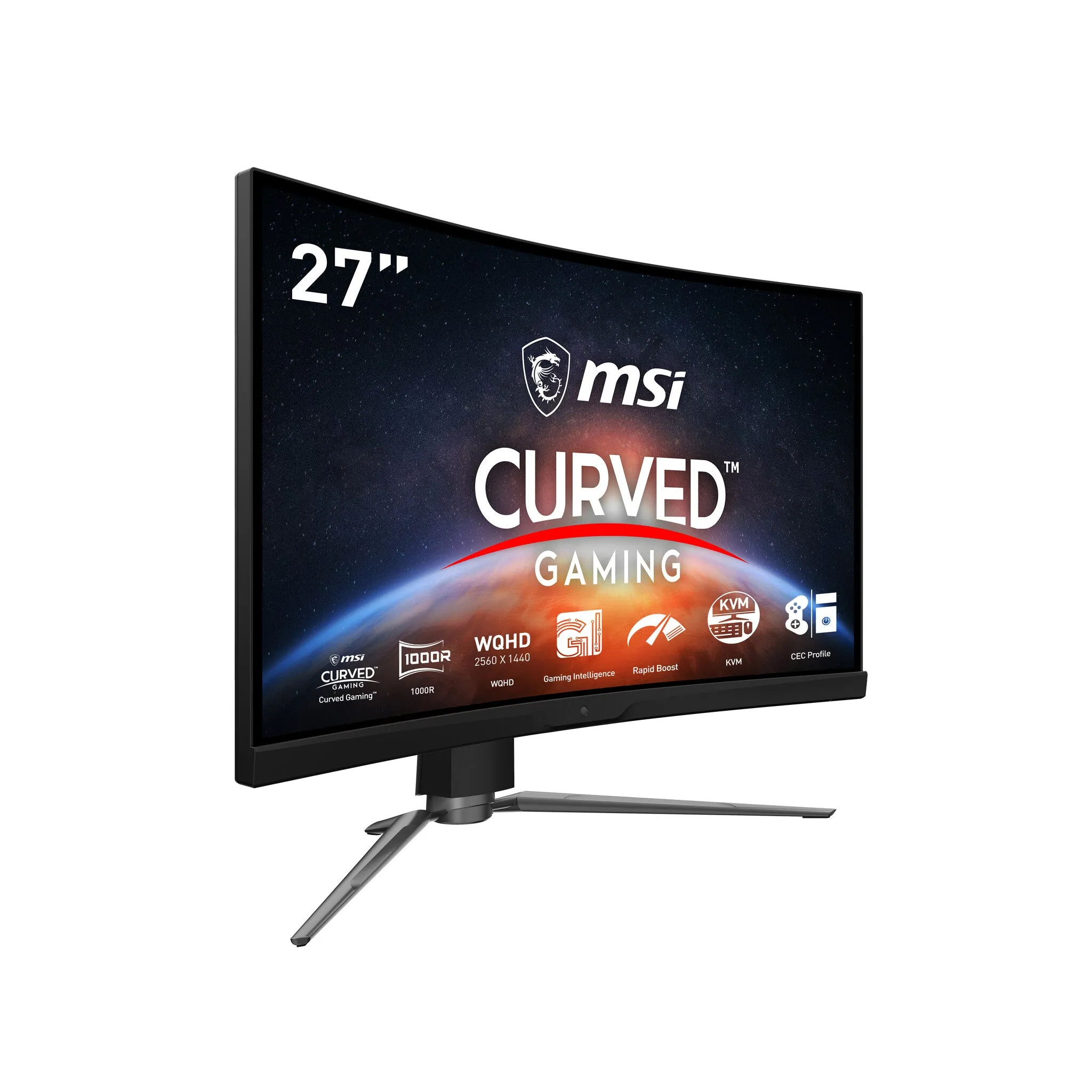 MSI MPG Artymis 273CQR 27" Wide Quad HD Curved Gaming Monitor - 165Hz, 1ms, VA, Height Adjustable, Black