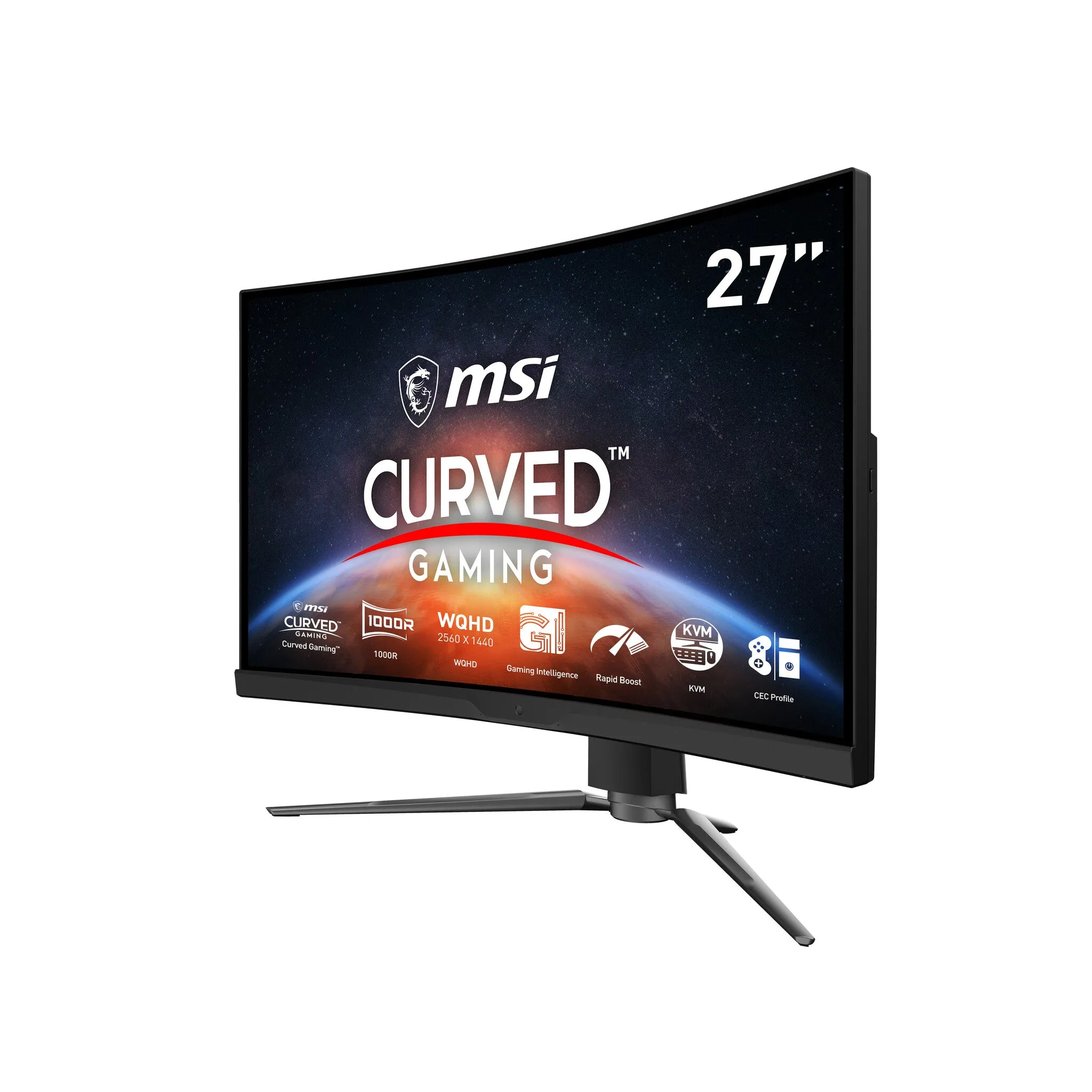 MSI MPG Artymis 273CQR 27" Wide Quad HD Curved Gaming Monitor - 165Hz, 1ms, VA, Height Adjustable, Black