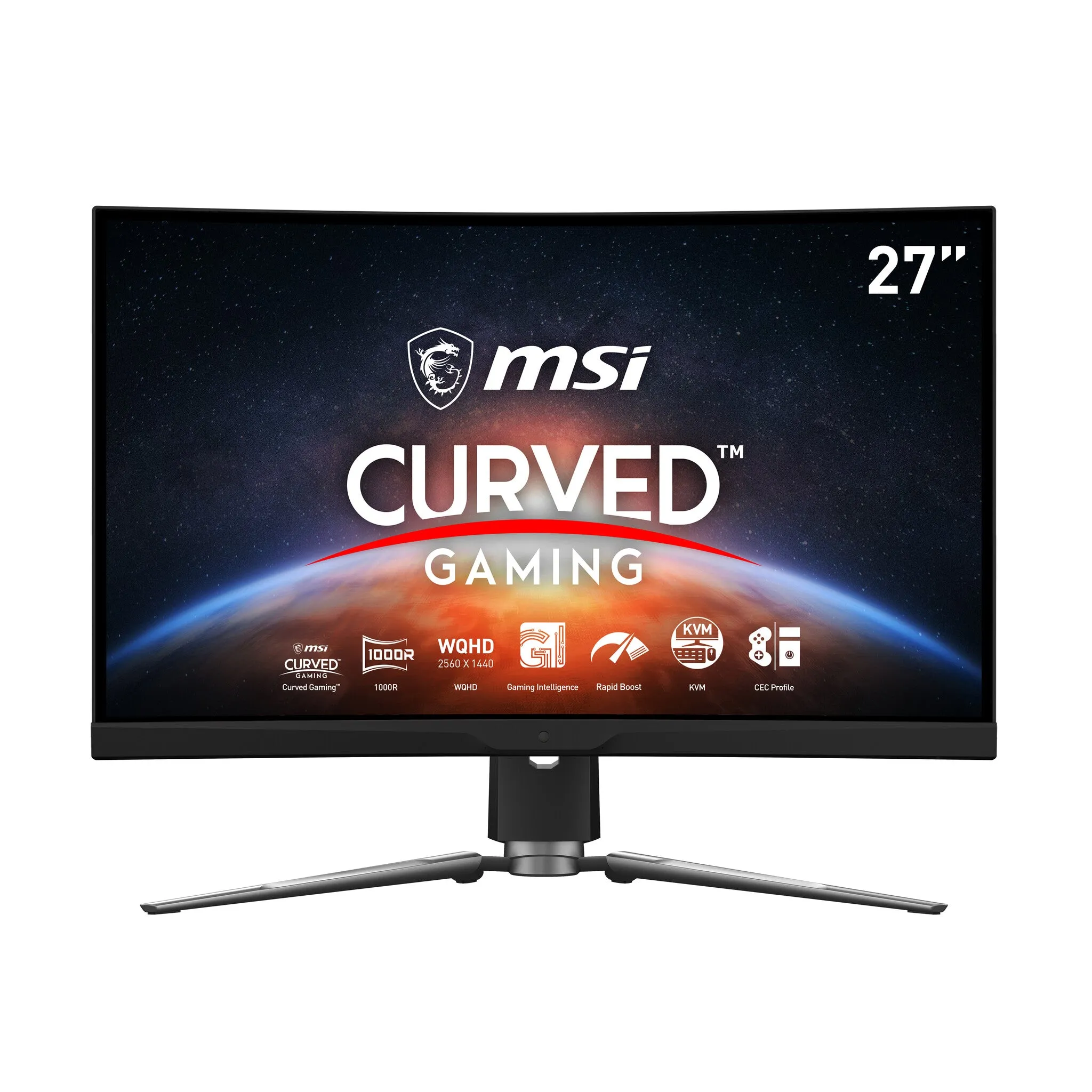 MSI MPG Artymis 273CQR 27" Wide Quad HD Curved Gaming Monitor - 165Hz, 1ms, VA, Height Adjustable, Black