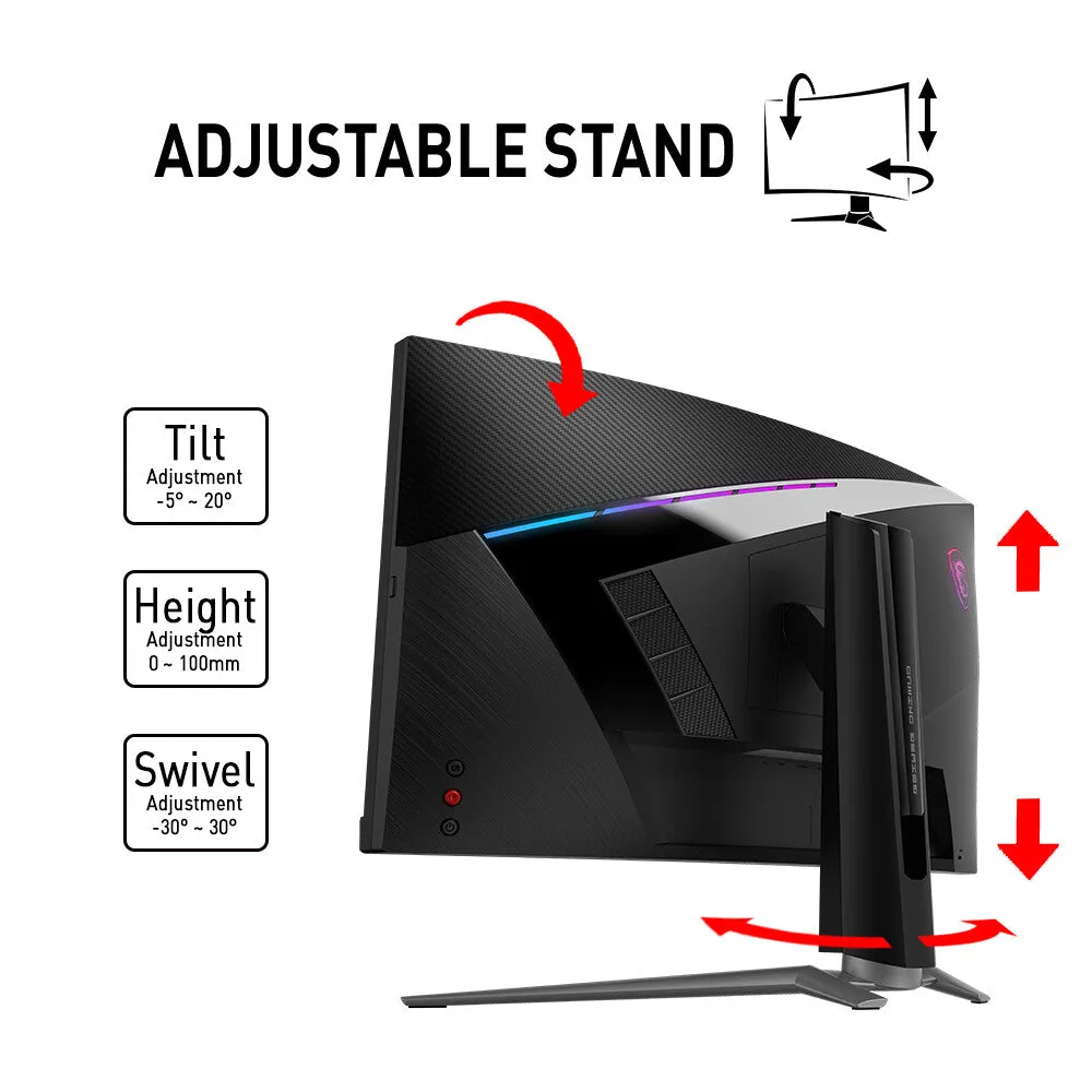 MSI MPG Artymis 273CQR 27" Wide Quad HD Curved Gaming Monitor - 165Hz, 1ms, VA, Height Adjustable, Black