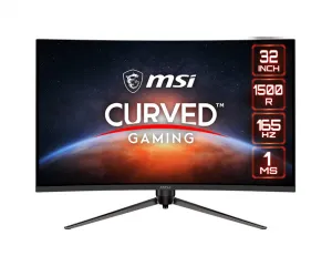 MSI Optix AG321CQR 31.5" Wide Quad HD Curved Gaming Monitor - 165Hz, 1ms, VA, AMD FreeSync, Height Adjustable, Black