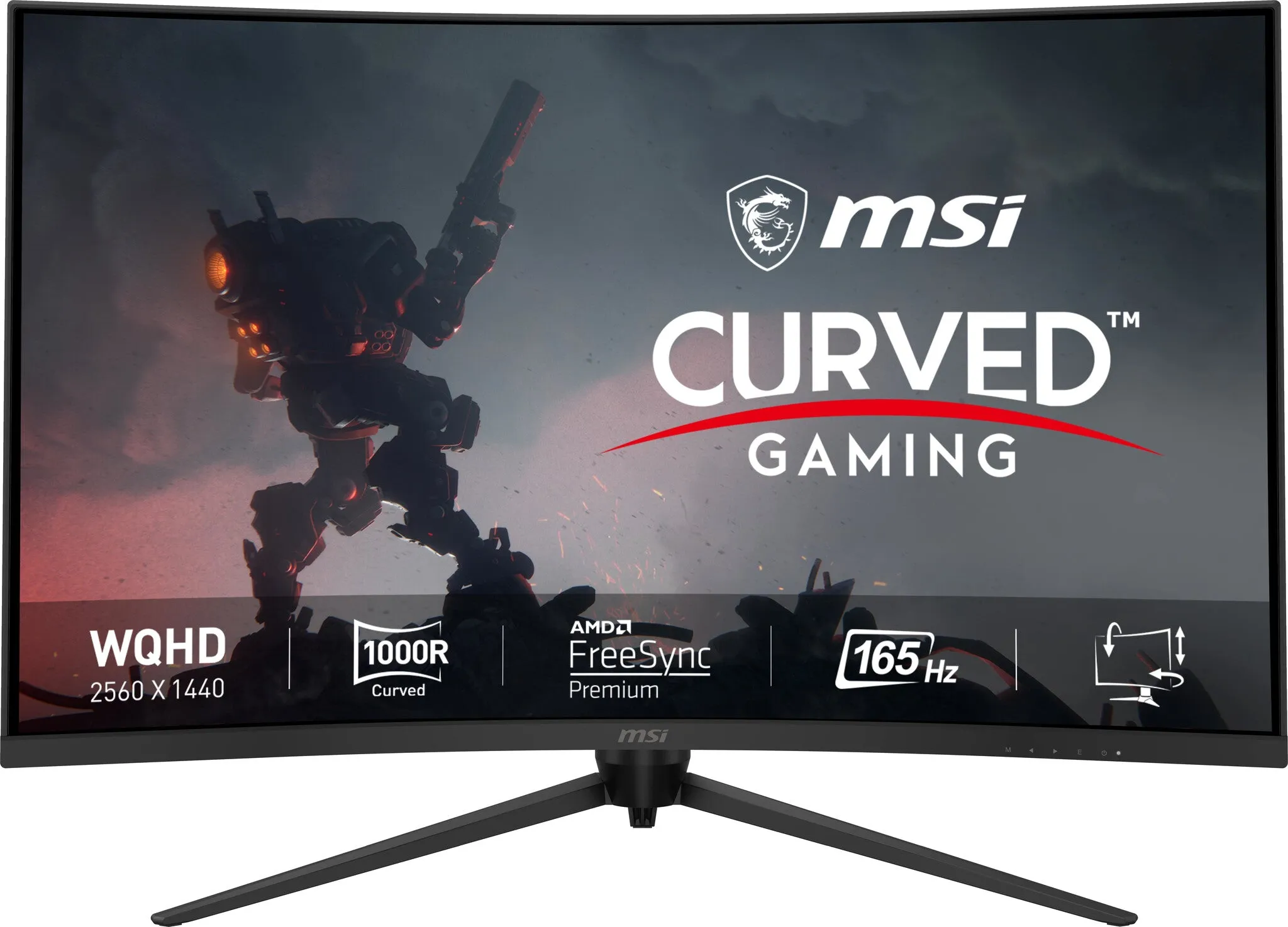 MSI Optix G271CQP 27" Full HD Gaming Monitor - 165Hz, 1ms, VA, AMD FreeSync, Height Adjustable, Black