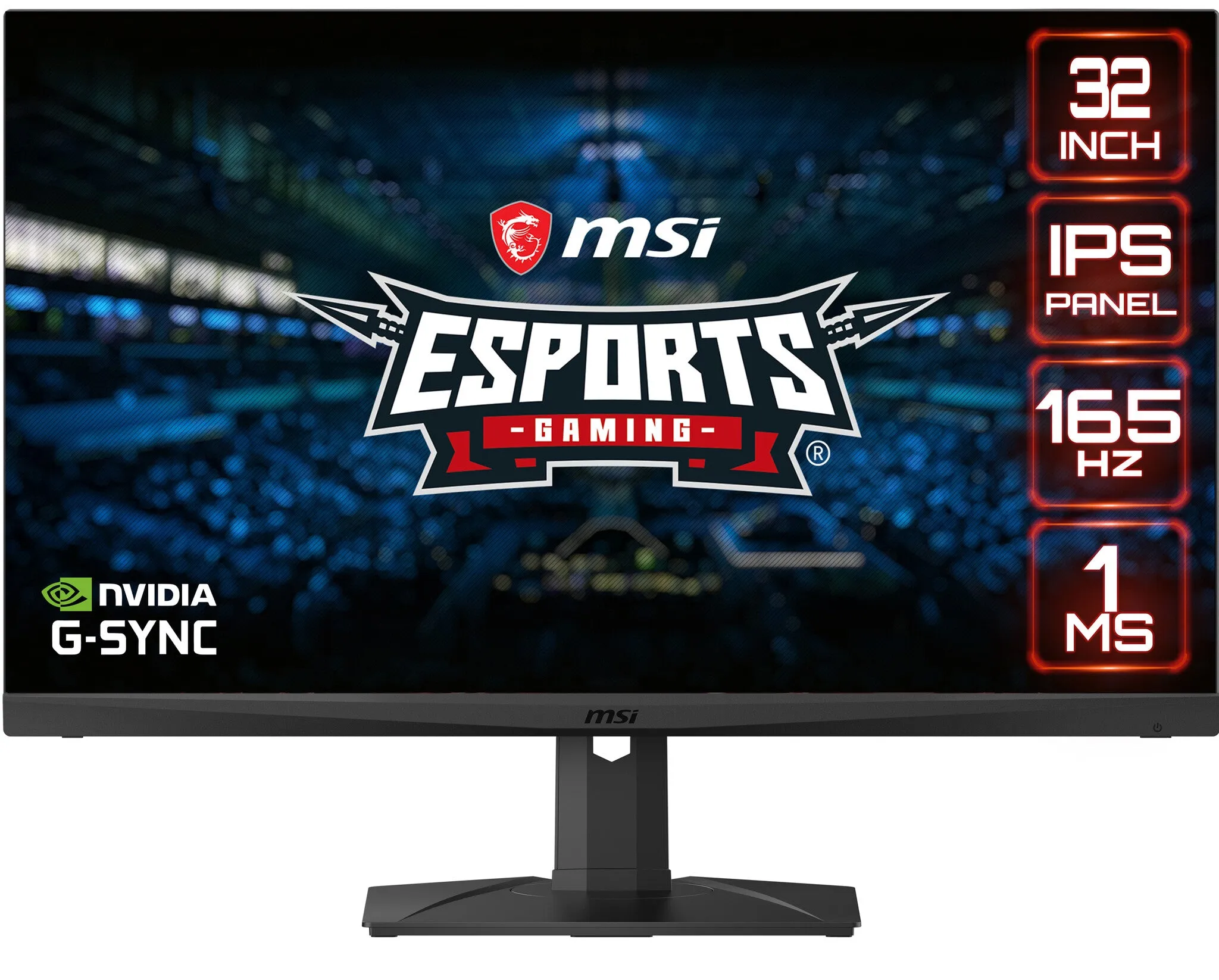 MSI Optix MAG321QR 31.5" Wide Quad HD Gaming Monitor - 165Hz, 1ms, IPS, G-SYNC Compatible, Height Adjustable, Black