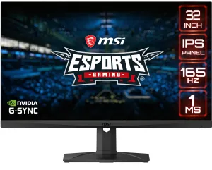 MSI Optix MAG321QR 31.5" Wide Quad HD Gaming Monitor - 165Hz, 1ms, IPS, G-SYNC Compatible, Height Adjustable, Black