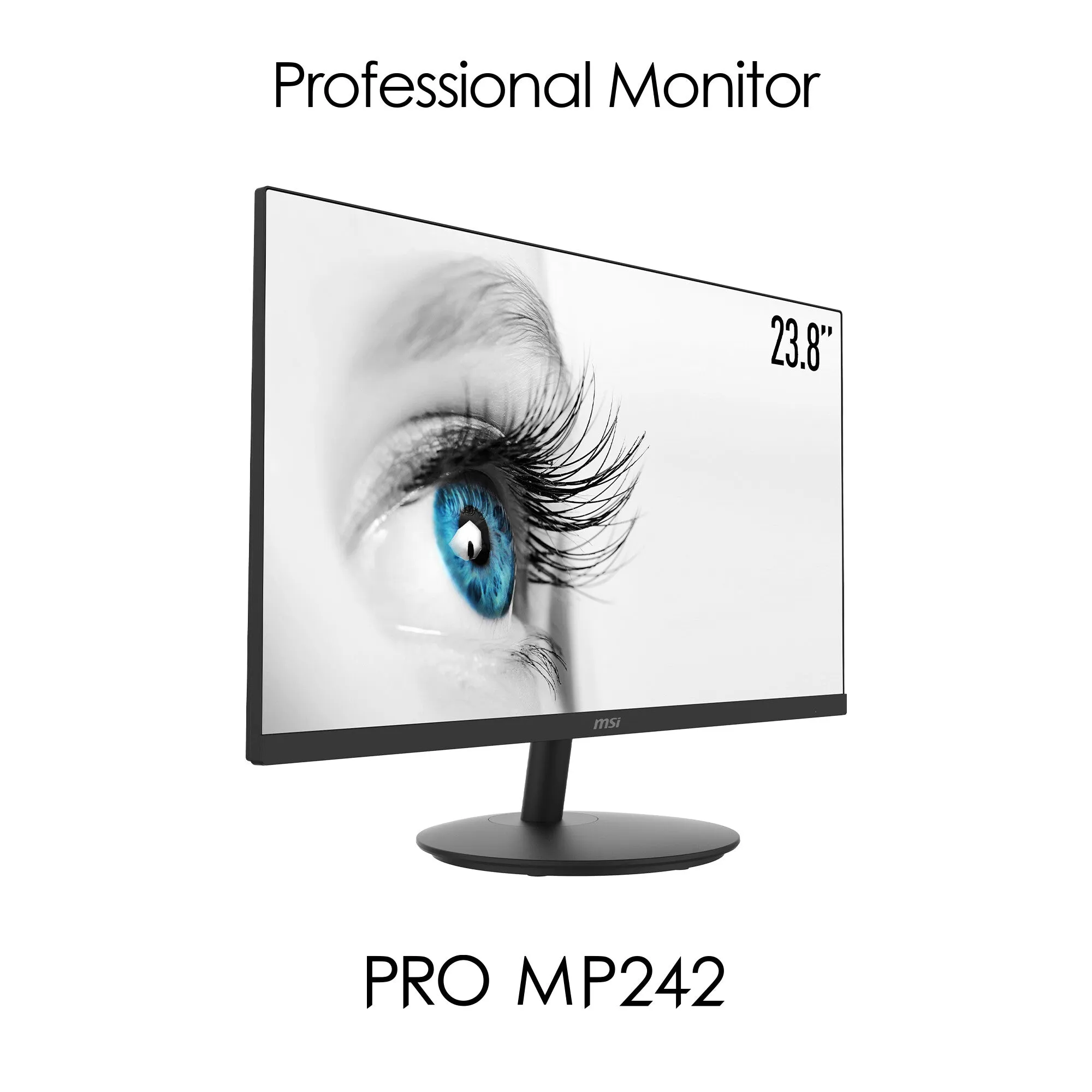 MSI Pro MP242 23.8" Full HD Monitor - 75Hz, 5ms, IPS, Speakers, Black