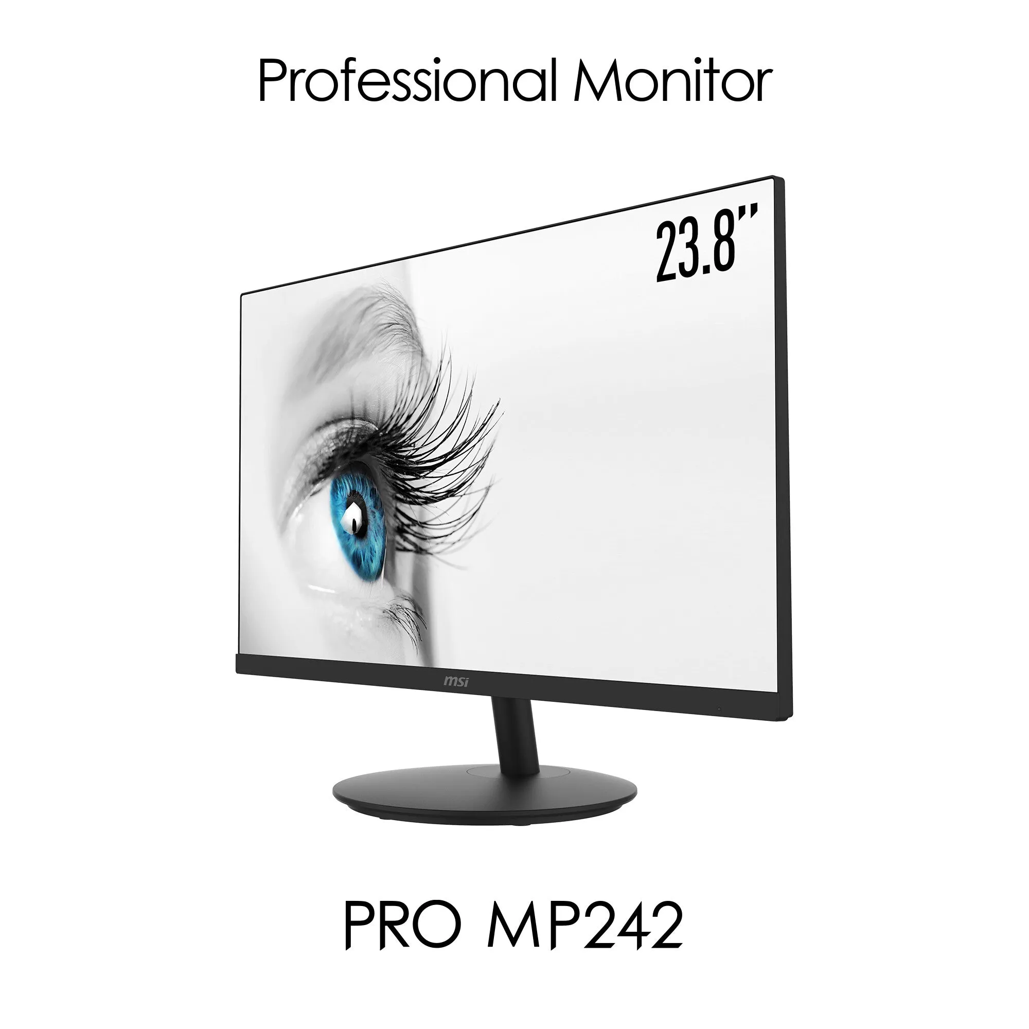 MSI Pro MP242 23.8" Full HD Monitor - 75Hz, 5ms, IPS, Speakers, Black