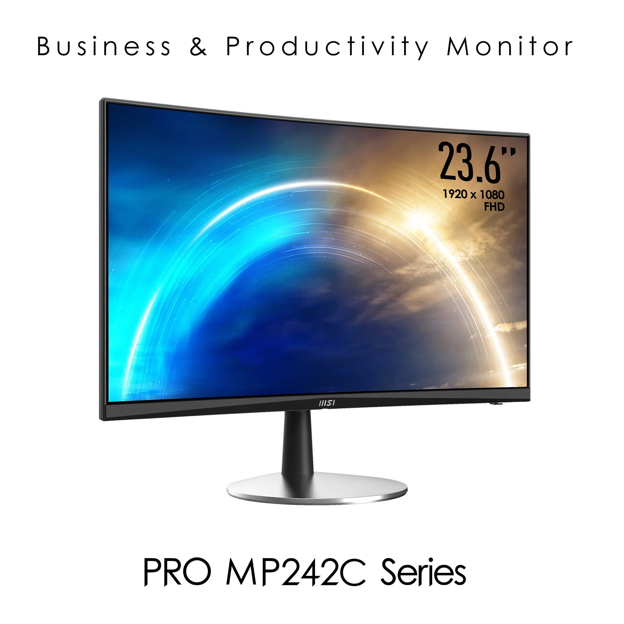 MSI Pro MP242C 23.6" Full HD Curved Monitor - 75Hz, 5ms, VA, Speakers, Black