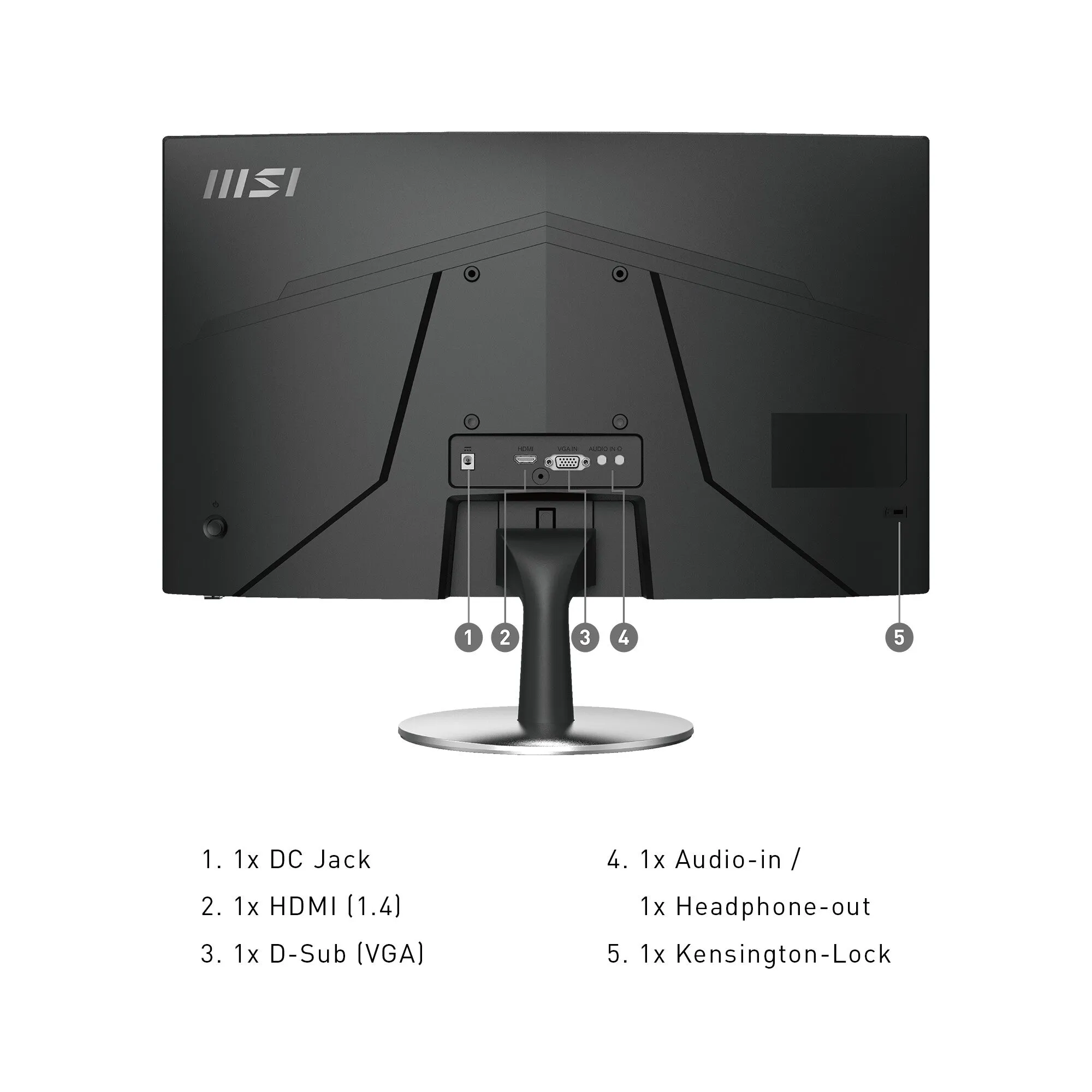 MSI Pro MP242C 23.6" Full HD Curved Monitor - 75Hz, 5ms, VA, Speakers, Black