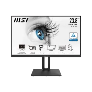 MSI Pro MP242P 23.8" Full HD Monitor - 75Hz, 5ms, IPS, Height Adjustable, Speakers, Black