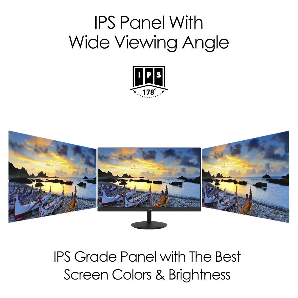 MSI Pro MP271 27" Full HD Monitor - 75Hz, 5ms, IPS, Speakers, Black