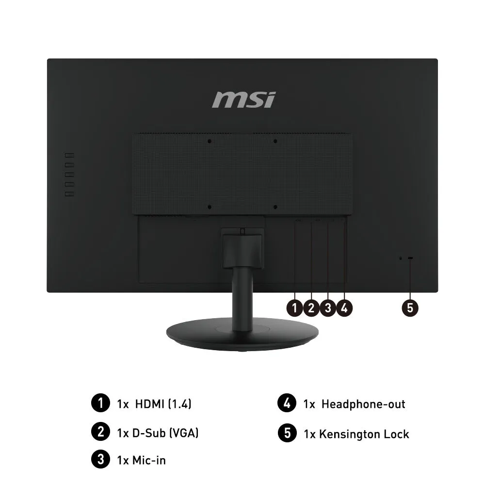 MSI Pro MP271 27" Full HD Monitor - 75Hz, 5ms, IPS, Speakers, Black