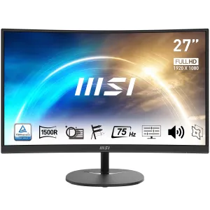 MSI Pro MP271CA 27" Full HD Curved Monitor - 75Hz, 5ms, VA, AMD FreeSync, Speakers, Black