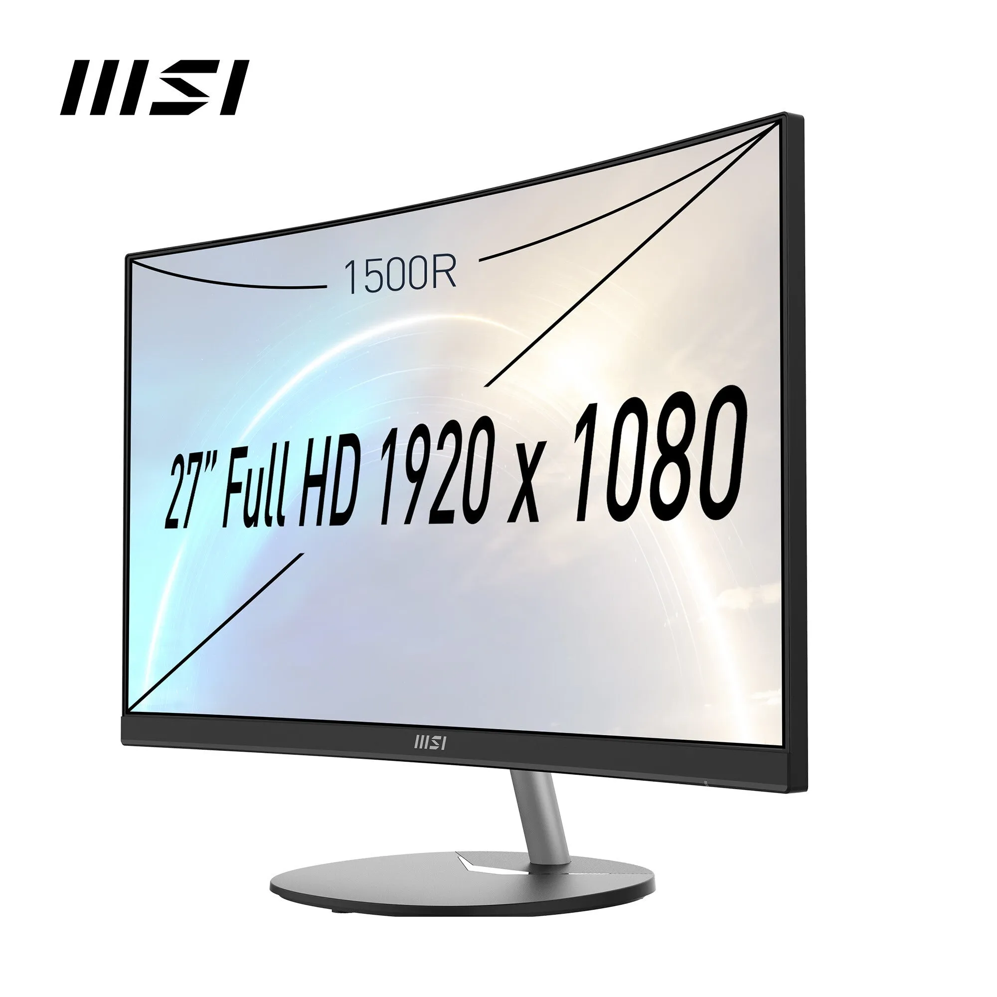 MSI Pro MP271CA 27" Full HD Curved Monitor - 75Hz, 5ms, VA, AMD FreeSync, Speakers, Black