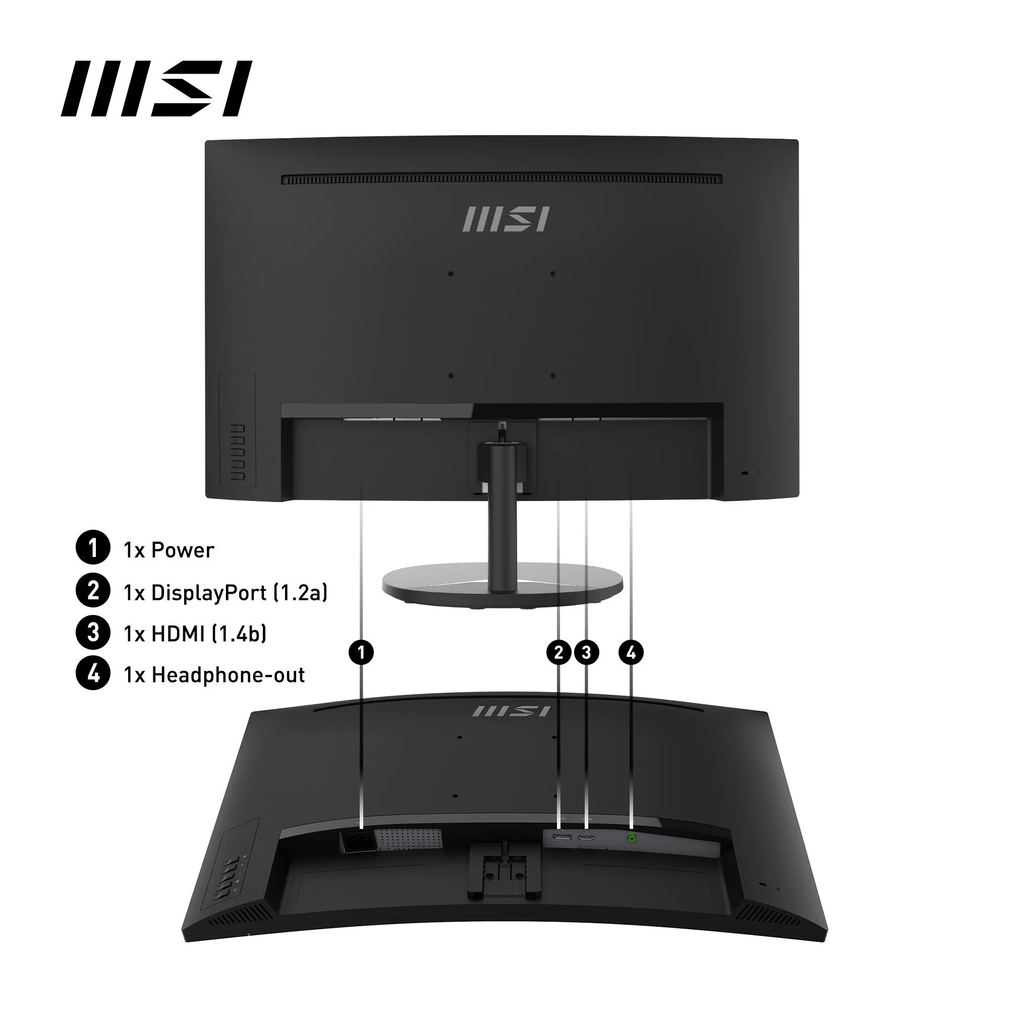 MSI Pro MP271CA 27" Full HD Curved Monitor - 75Hz, 5ms, VA, AMD FreeSync, Speakers, Black