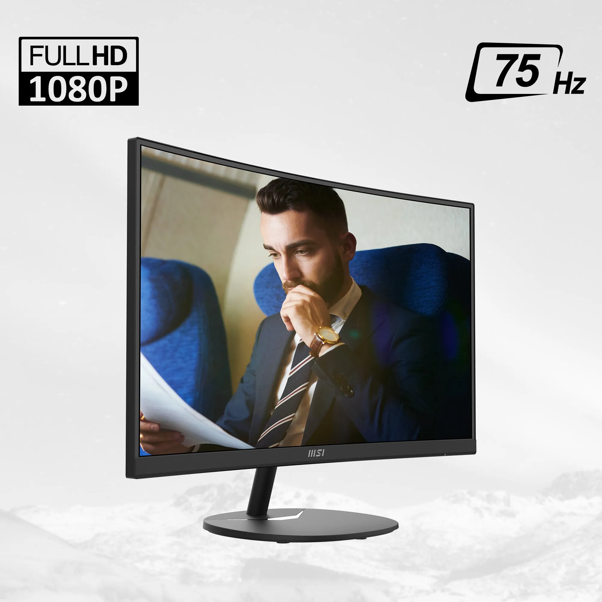 MSI Pro MP271CA 27" Full HD Curved Monitor - 75Hz, 5ms, VA, AMD FreeSync, Speakers, Black