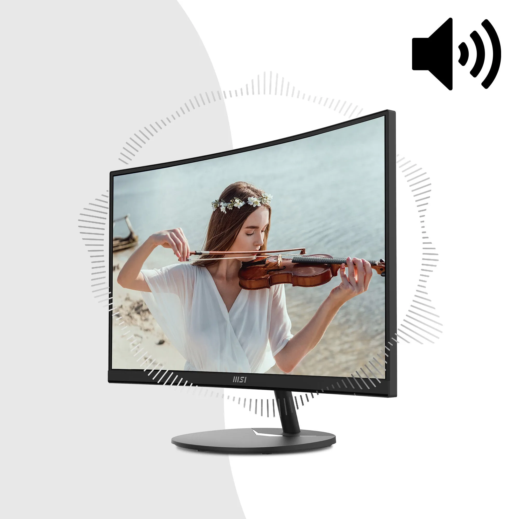MSI Pro MP271CA 27" Full HD Curved Monitor - 75Hz, 5ms, VA, AMD FreeSync, Speakers, Black