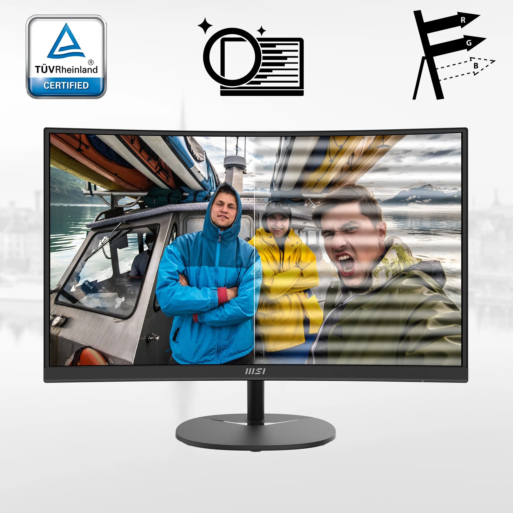 MSI Pro MP271CA 27" Full HD Curved Monitor - 75Hz, 5ms, VA, AMD FreeSync, Speakers, Black