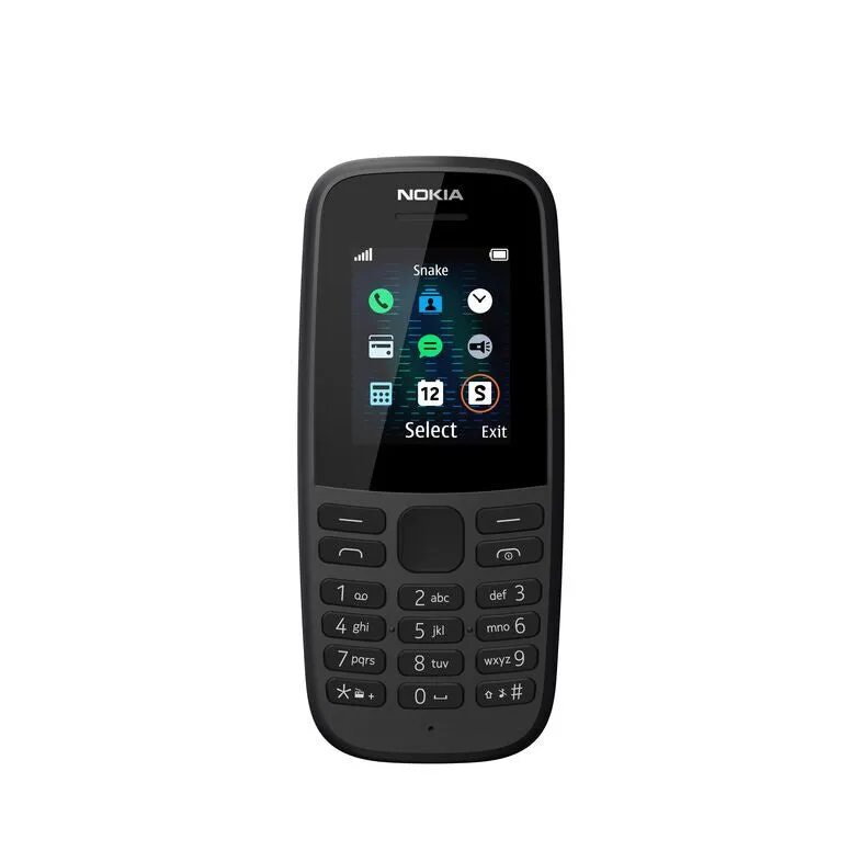 Nokia 105 (2019 edition) 1.77 Inch UK SIM Free Feature Phone (Single SIM)  Black