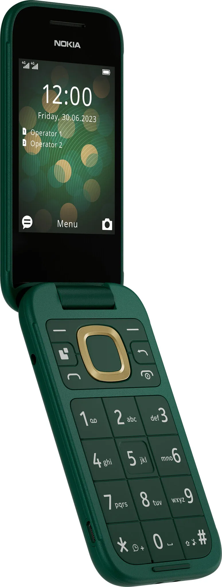 Nokia 2660 Flip - 4G, VoLTE, 2,8" 1,77", 0,3MP, 48MB/128MB, Lush Green