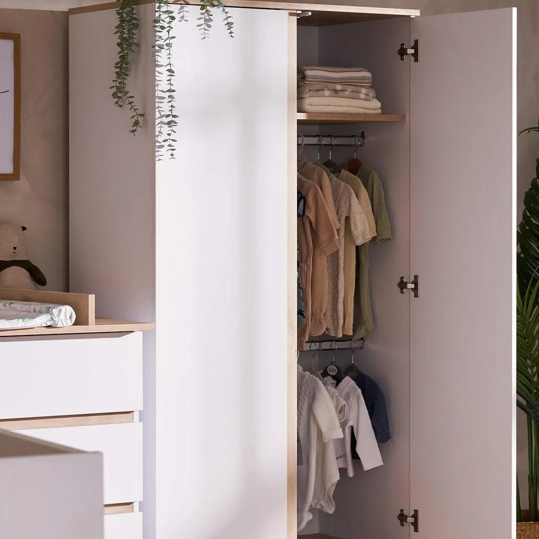 Obaby Astrid Double Wardrobe - White