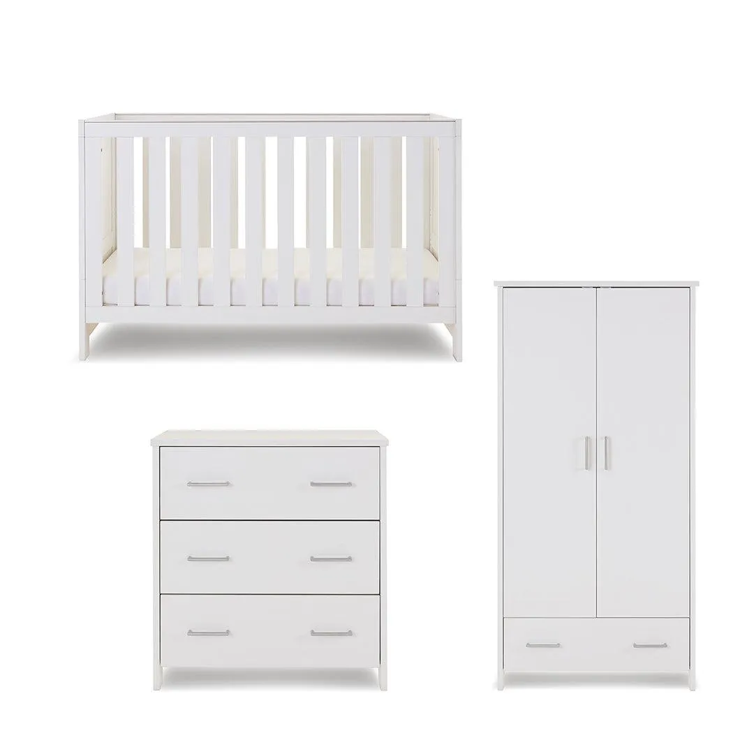 Obaby Nika 3 Piece Room Set - White Wash