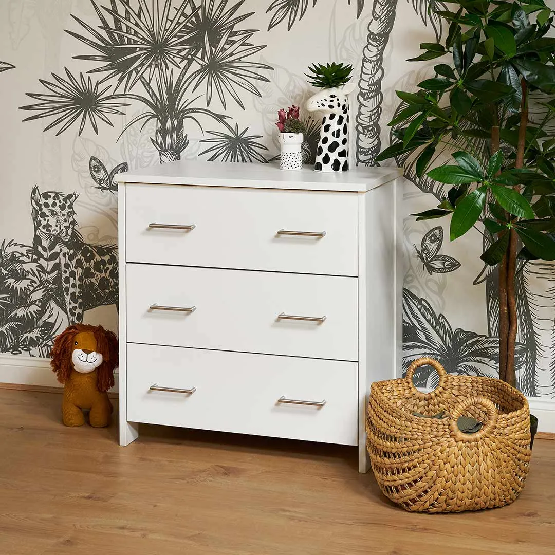 Obaby Nika 3 Piece Room Set - White Wash