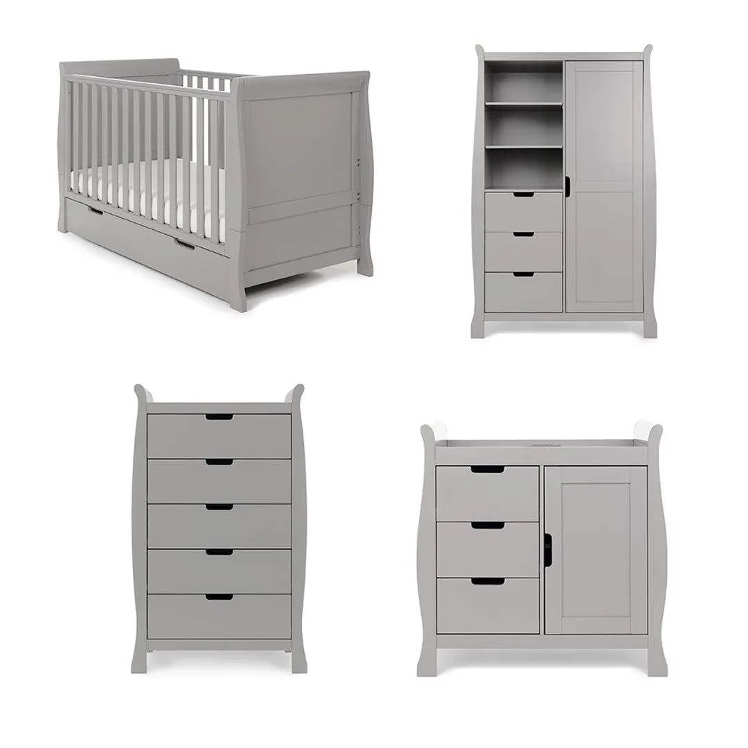 Obaby Stamford Classic 4 Piece Room Set - Warm Grey