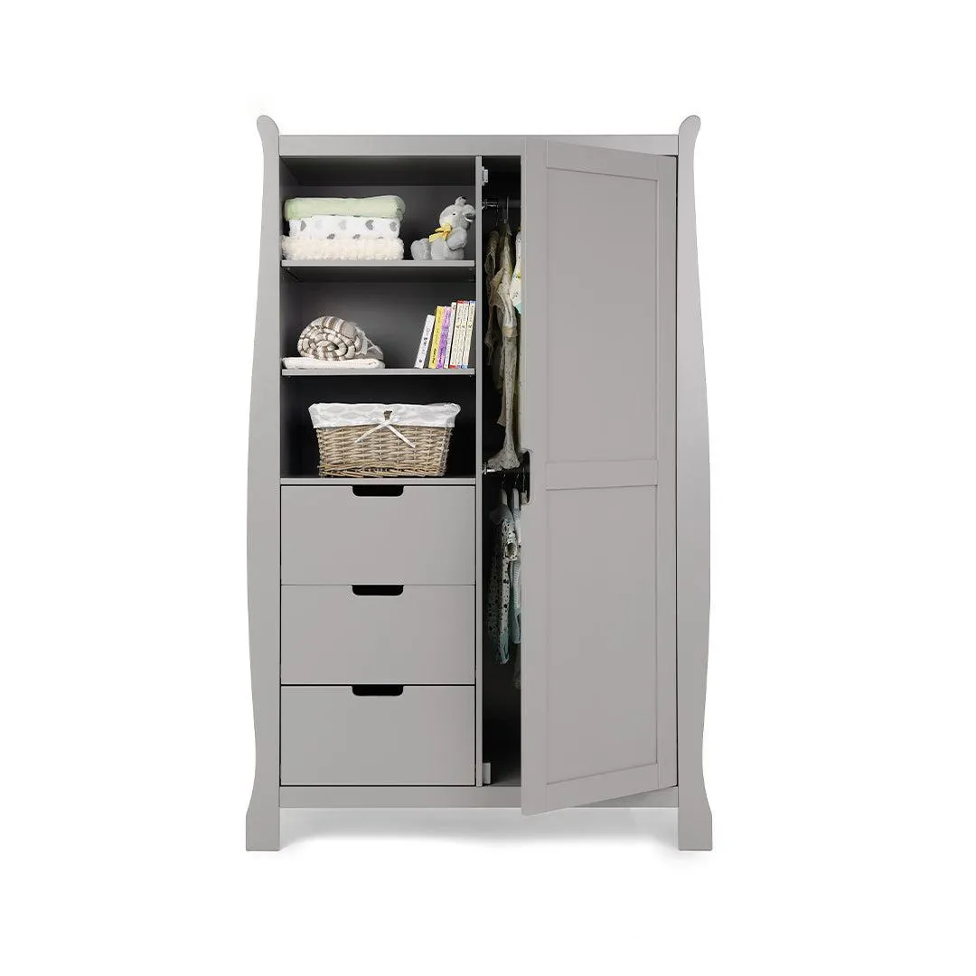 Obaby Stamford Double Wardrobe - Warm Grey