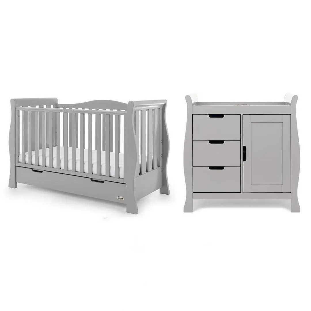 Obaby Stamford Luxe 2 Piece Room Set - Warm Grey