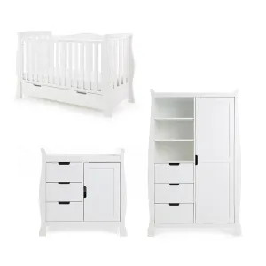 Obaby Stamford Luxe 3 Piece Room Set - White