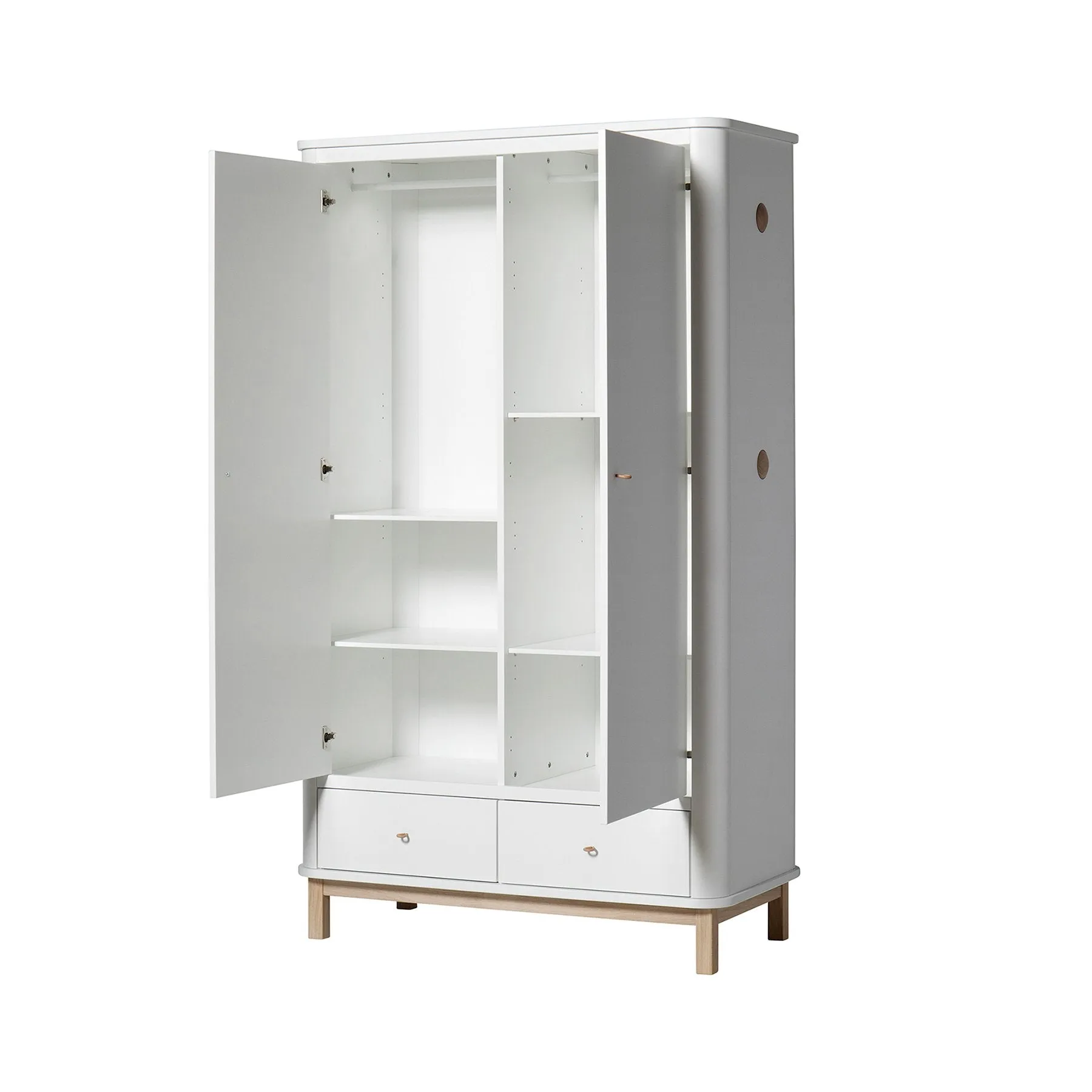 Oliver Furniture Wood Double Wardrobe - White/Oak