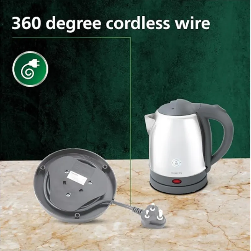 Philips 1.2 L Kettle with 25% thicker body for longer life - HD9363/02