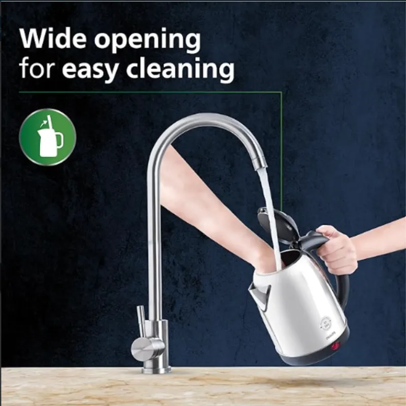 Philips 1.5 L Kettle with 25% thicker body for longer life and triple safe auto cut off - HD9373/00